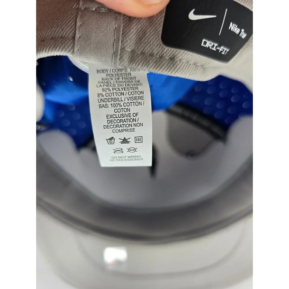 Nike BYU Cougars Flat Bill Cap Hat Adult 6 7/8 True Navy Blue Brigham Young New‎